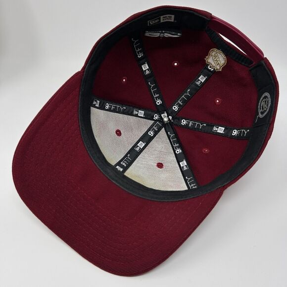 Chicago Blackhawks Hat Cap New Era NHL Hockey 6 Panel Wool Snapback Maroon Red - Picture 4 of 13